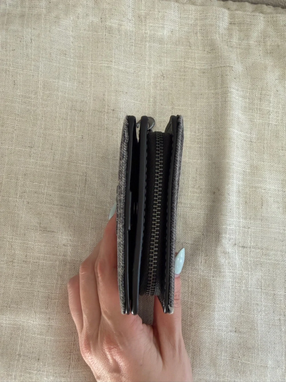 Coach Washed Dark Gray Denim Zip Wallet NWOT - Picture 7 of 12